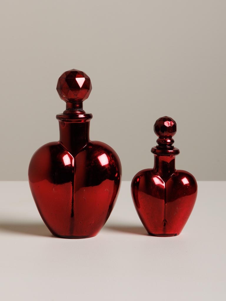 Small red glass heart bottle Love potion - 4