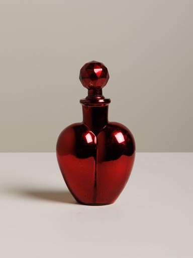 Small red glass heart bottle Love potion