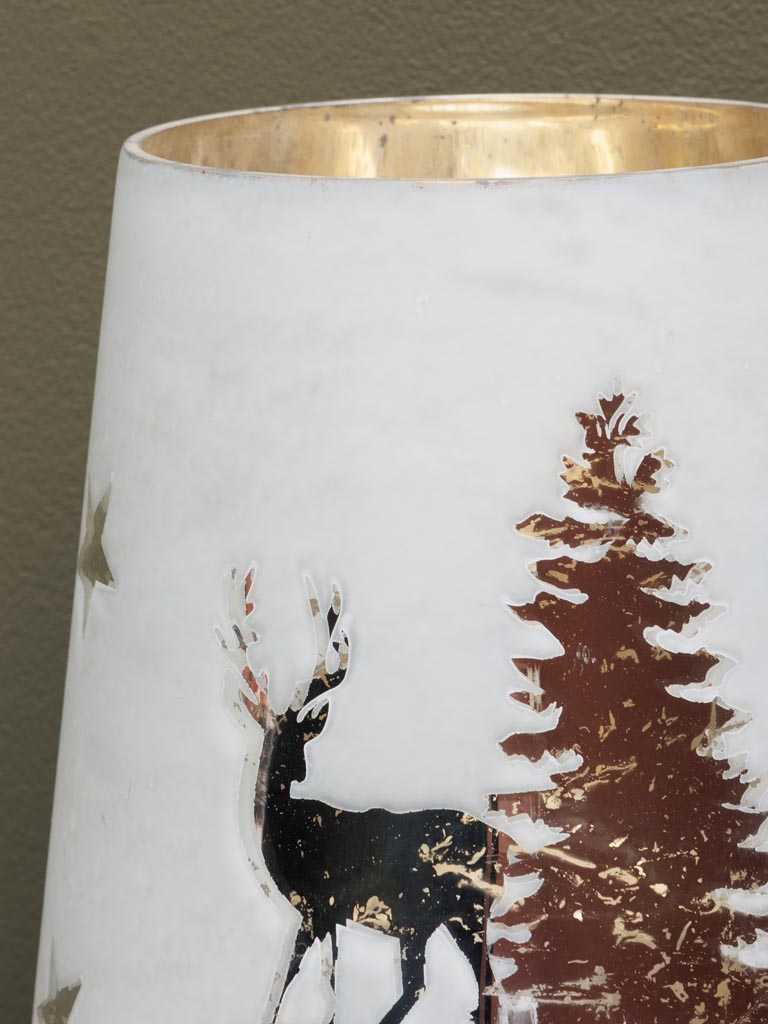 Large candle holder deer under the snow - 5