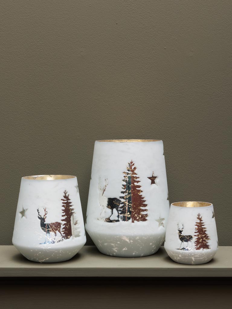 Large candle holder deer under the snow - 4