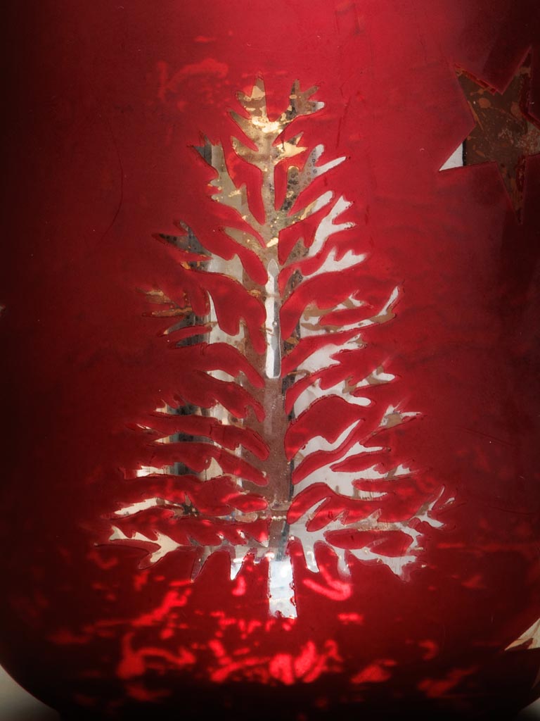 Photophore rouge mercurisé Stars - 3