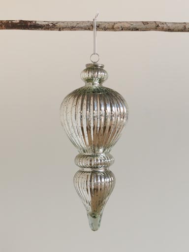 Large silver Xmas ball Saint Petersburg
