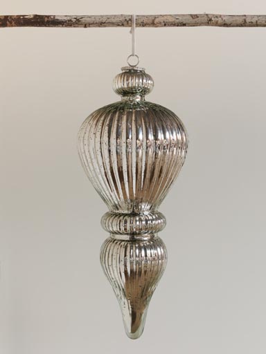 Extra large silver Xmas ball Saint Petersburg