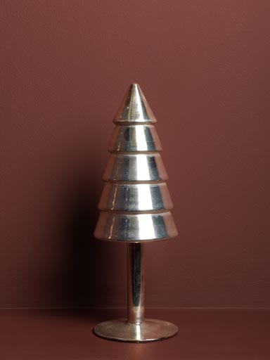 Modern Xmas tree silver gold glass