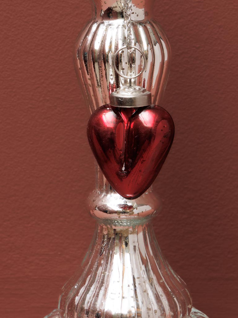 Bougeoir mercurisé et coeur rouge - 3