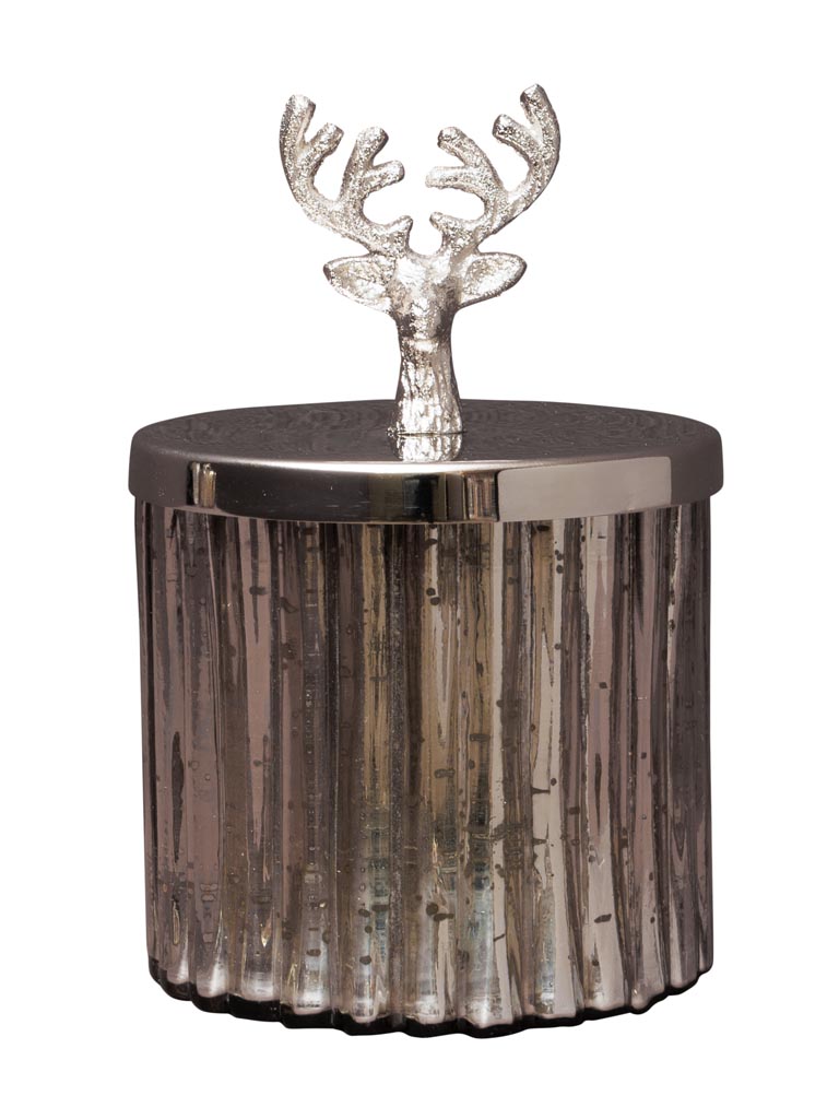 Bougie dans pot en verre couvercle cerf - 2