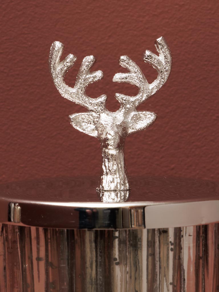 Bougie dans pot en verre couvercle cerf - 3