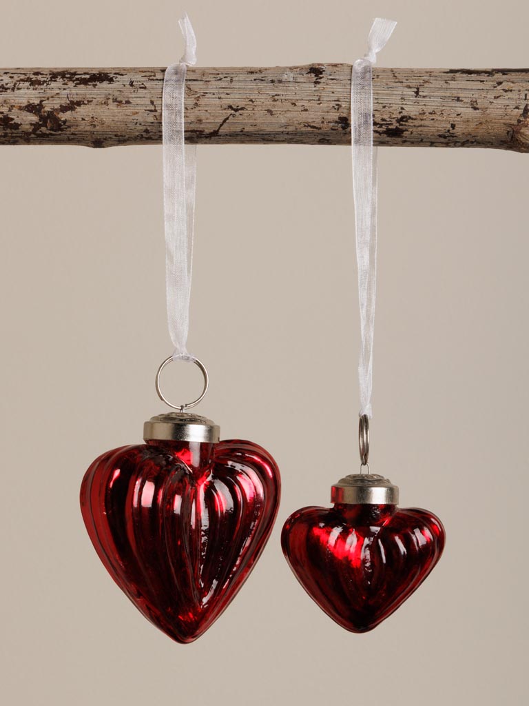 Tiny red hanging heart - 4