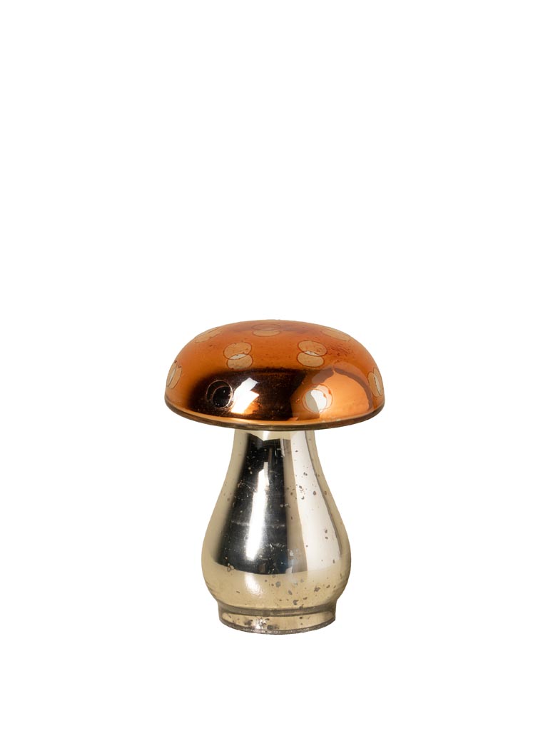 Petit champignon orange et argent - 2