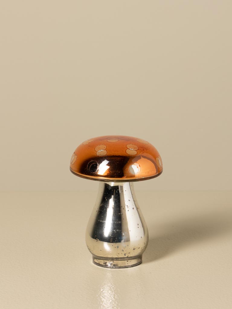 Petit champignon orange et argent - 1