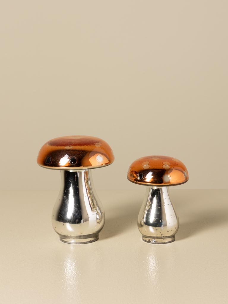 Petit champignon orange et argent - 3