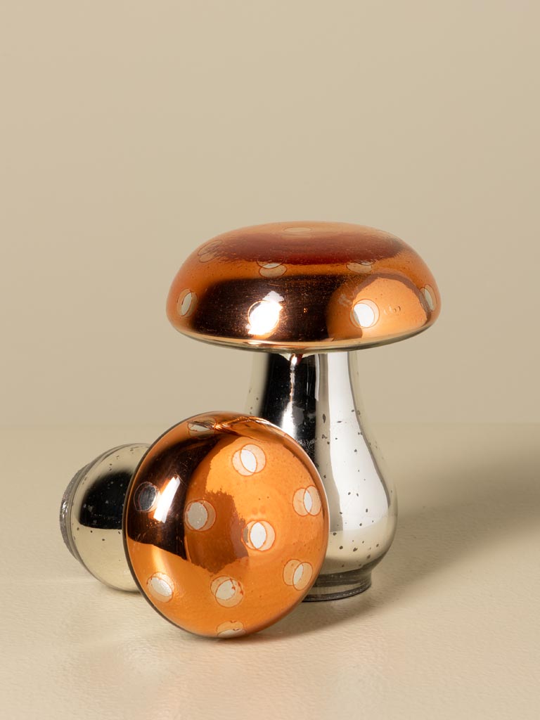 Petit champignon orange et argent - 4