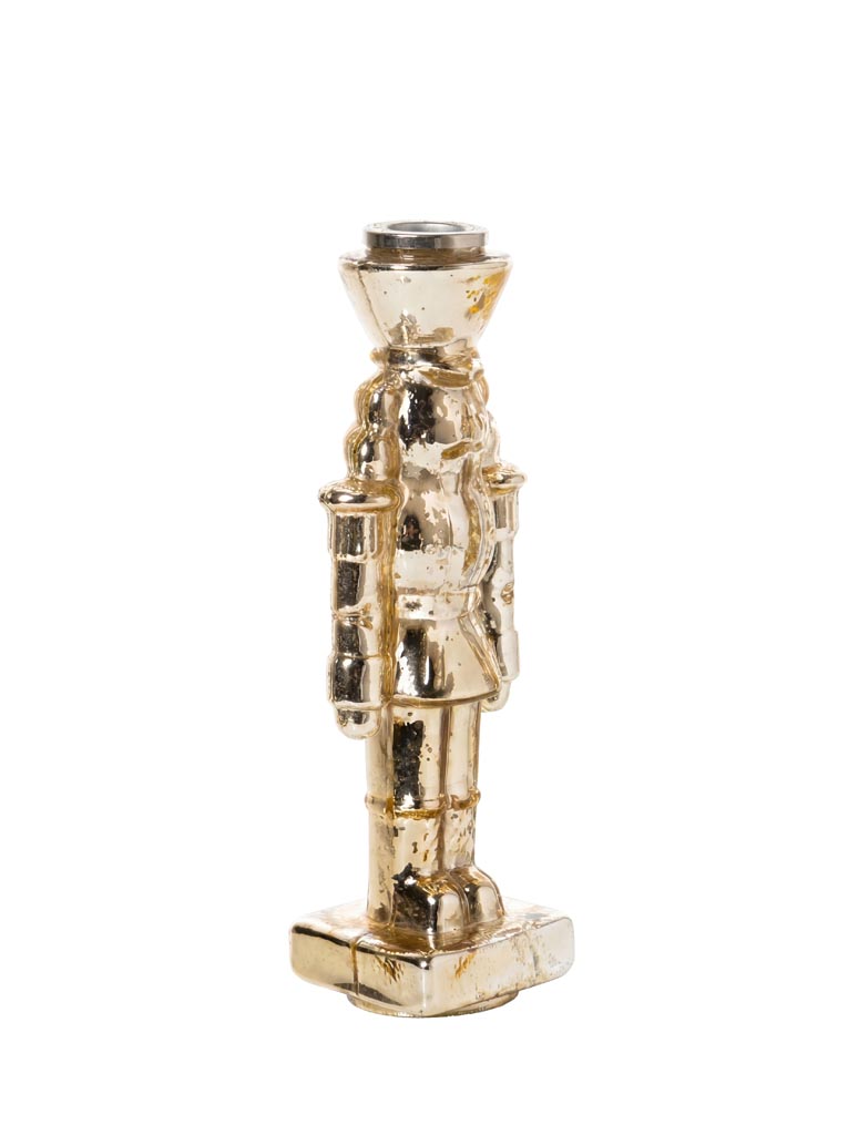 Bougeoir casse-noisette argenté - 2
