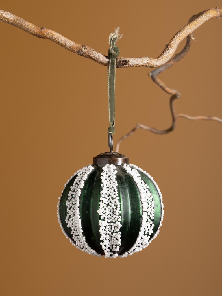 BN verte et perles blanches - 1