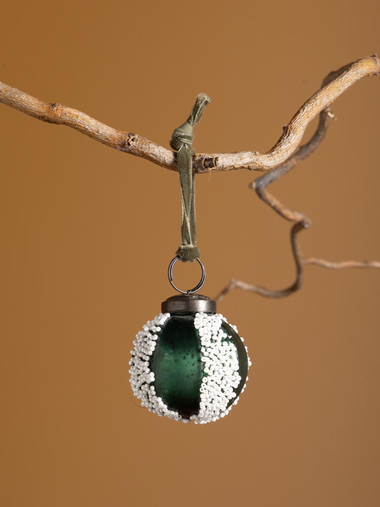 BN verte et perles blanches - 1