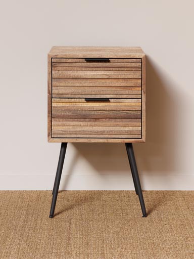 Bedside table 2 drawers Pocket