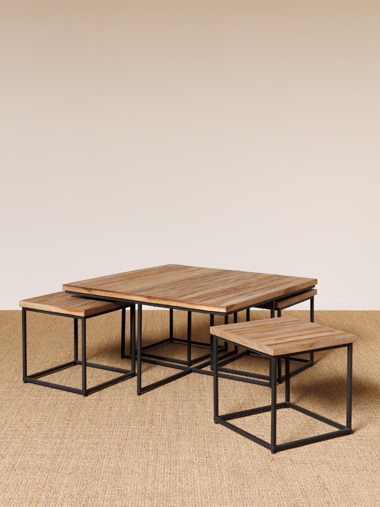 Coffee table with 4 stools Pocket - 7