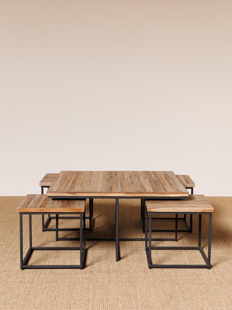Coffee table with 4 stools Pocket - 8