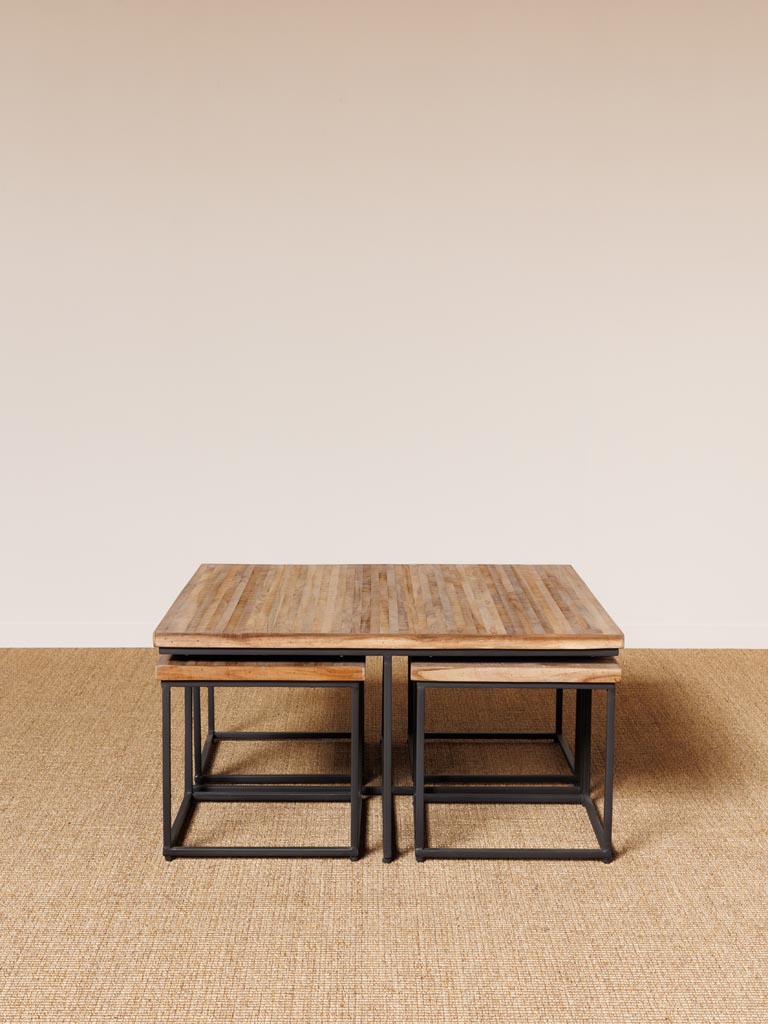 Coffee table with 4 stools Pocket - 2