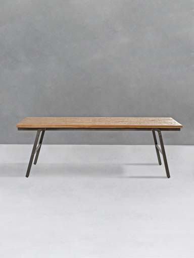 Recycled teak bench 
