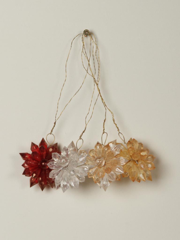 S/4 hanging flower ornaments - 1