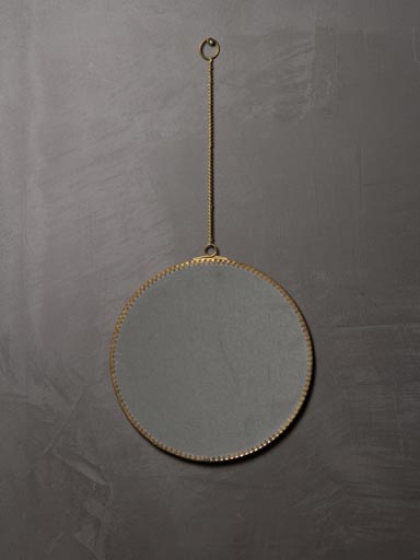 Hanging round mirror