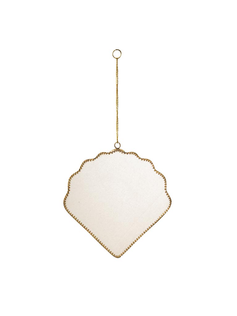 Hanging mirror scalloped shell - 2