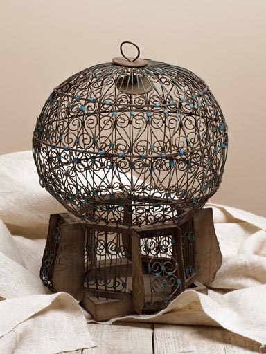 Decorative birdcage verdigris