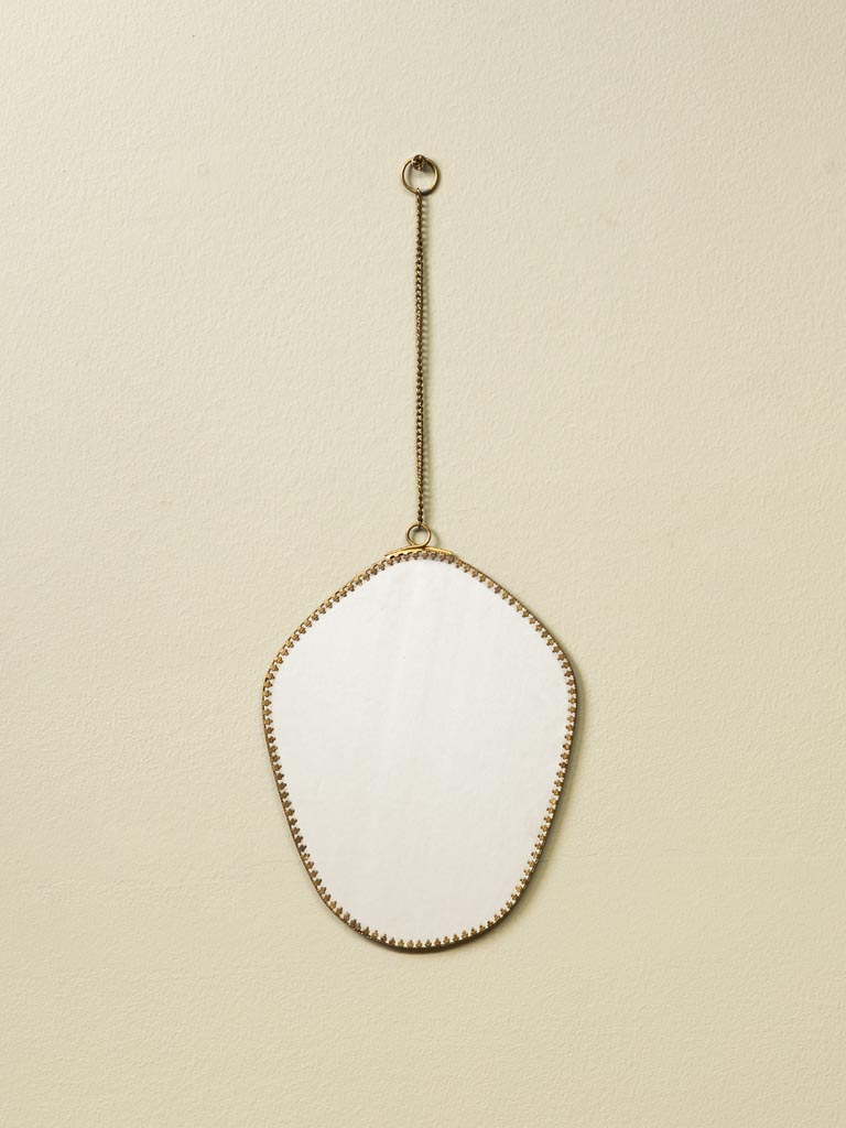 Hanging mirror scalloped edges - 1