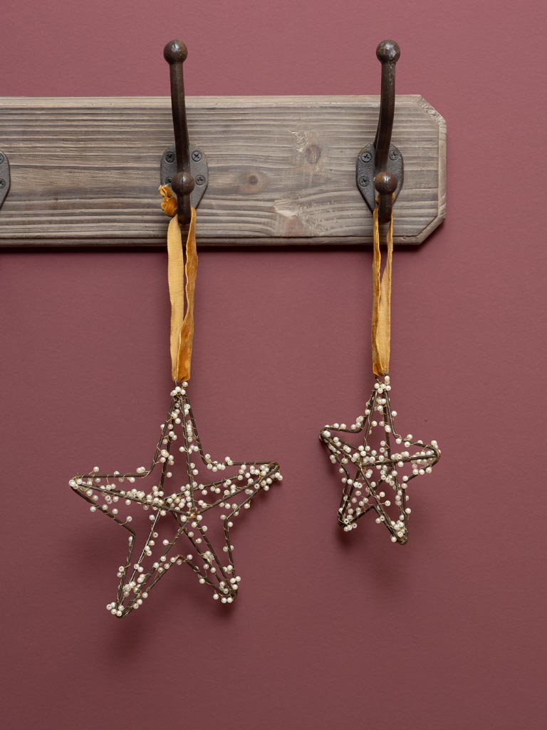 S/2 stars with champagne pearls - 1