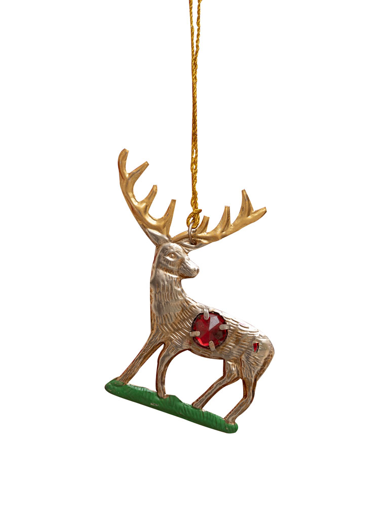 Hanging deer with red diamond - 2