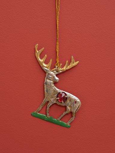 Hanging deer with red diamond