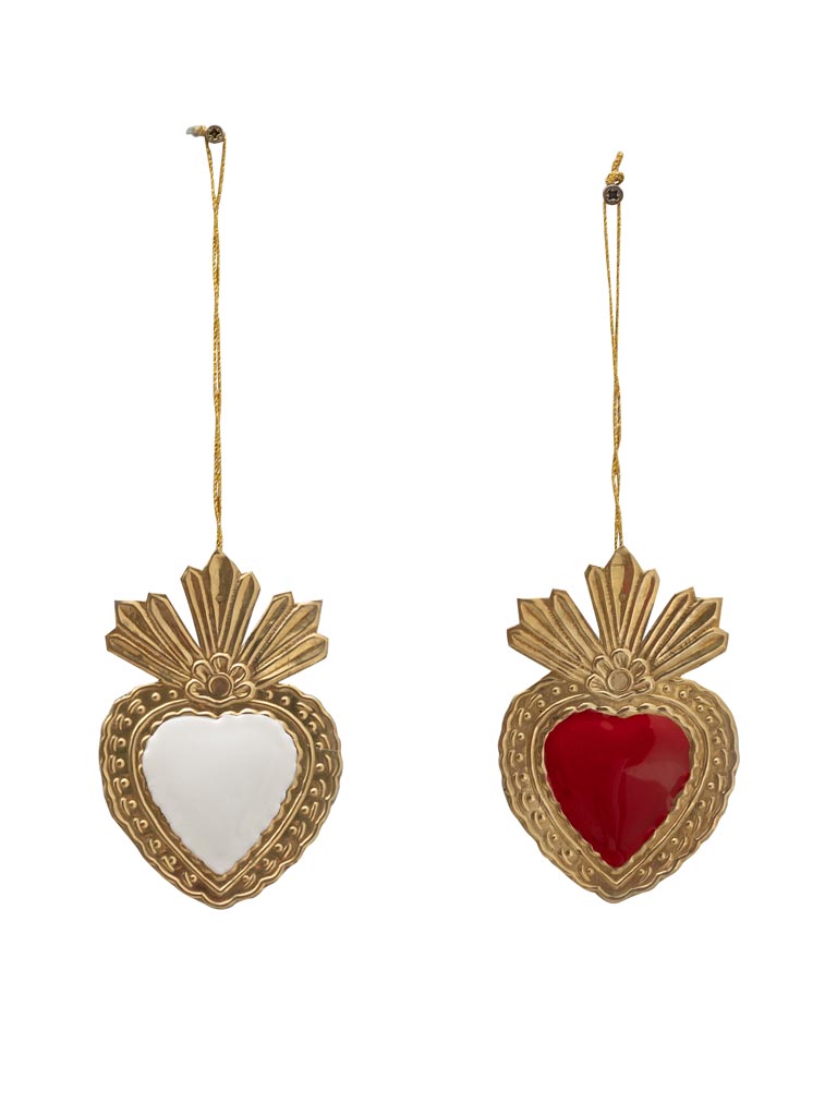 S/2 Ex-voto enamel heart - 2