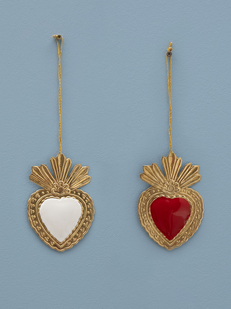 S/2 Ex-voto enamel heart - 1