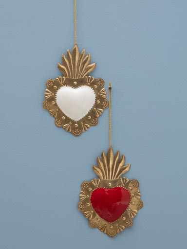 S/2 Ex-voto with enamel hearts