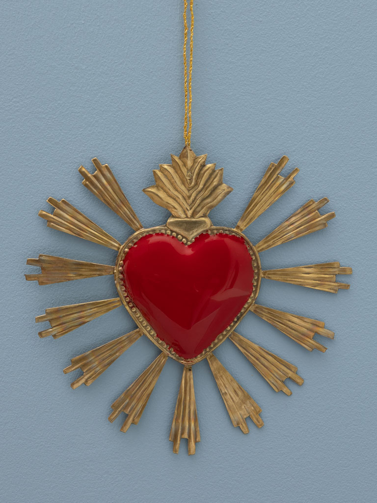 Ex-voto red radiant heart - 1