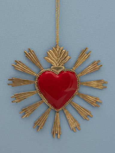 Ex-voto red radiant heart