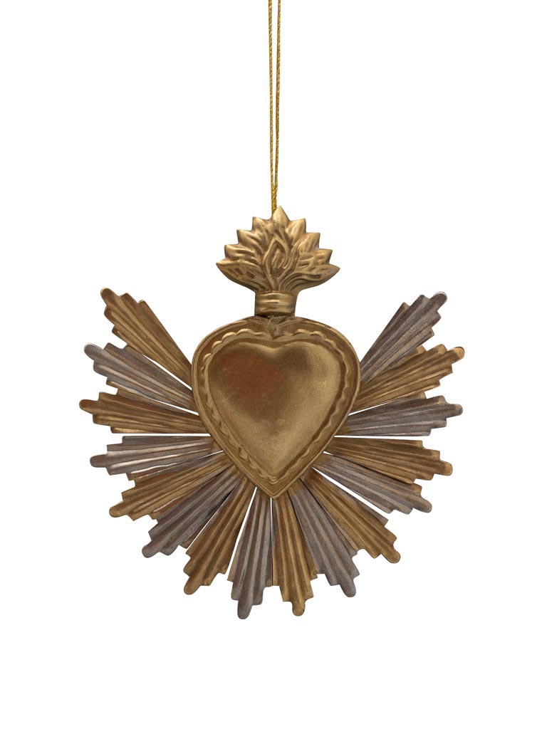 Ex-voto coeur or et argent - 2