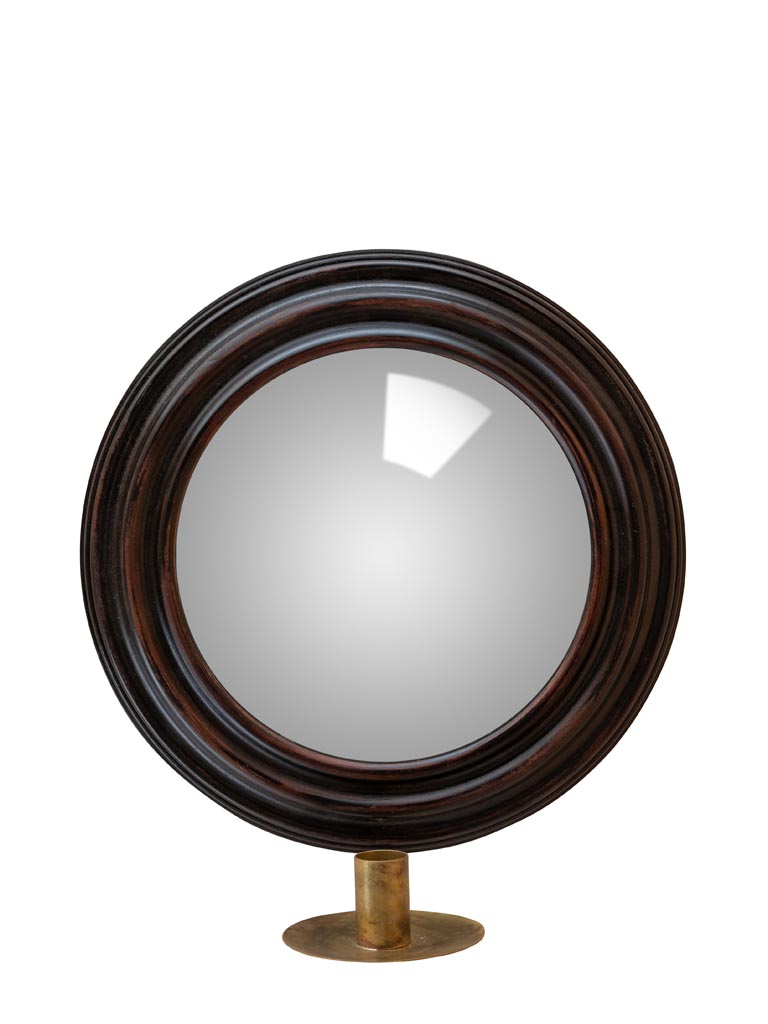 Round convex mirror with candlestick - 2