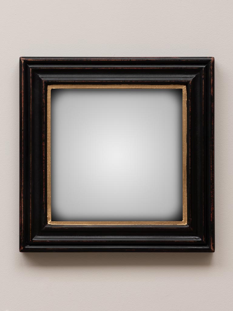 S/2 square convex mirrors antique finish - 5