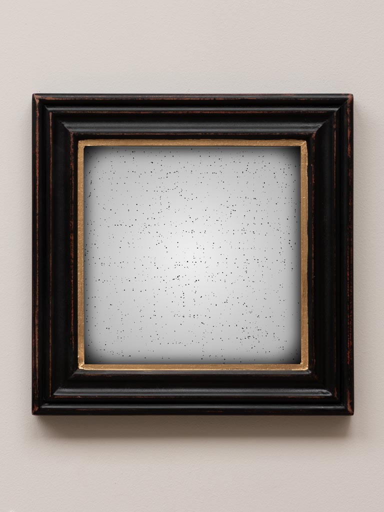 S/2 square convex mirrors antique finish - 10