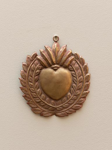 Antique bronze Ex-voto rose patina