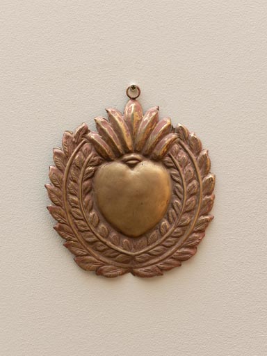 Antique bronze Ex-voto pink patina