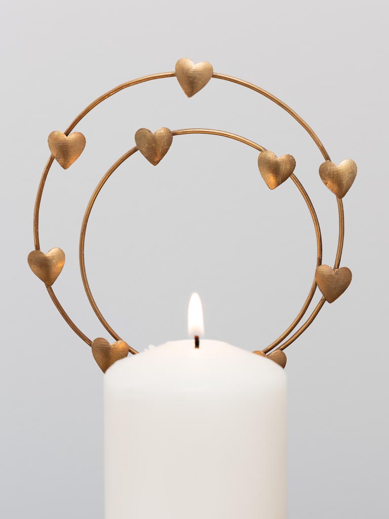 Déco de bougie Auréole de coeurs - 5