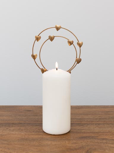 Candle pin hearts halo