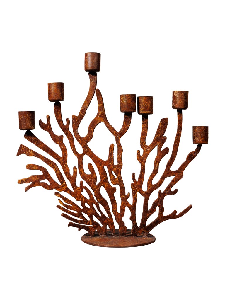 Candelarum 7 candles rusty coral - 2