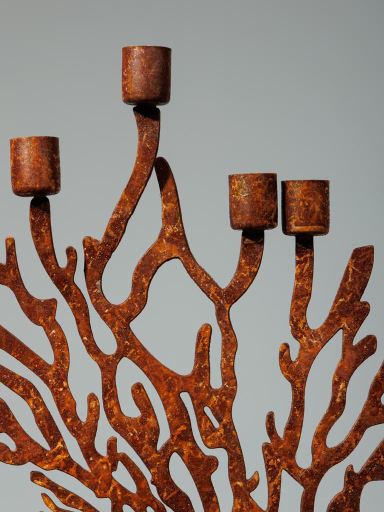 Chandelier corail rust 7 bougies - 5