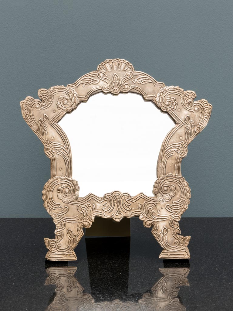 Hammered metal mirror frame - 3