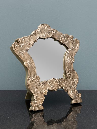 Hammered metal mirror frame