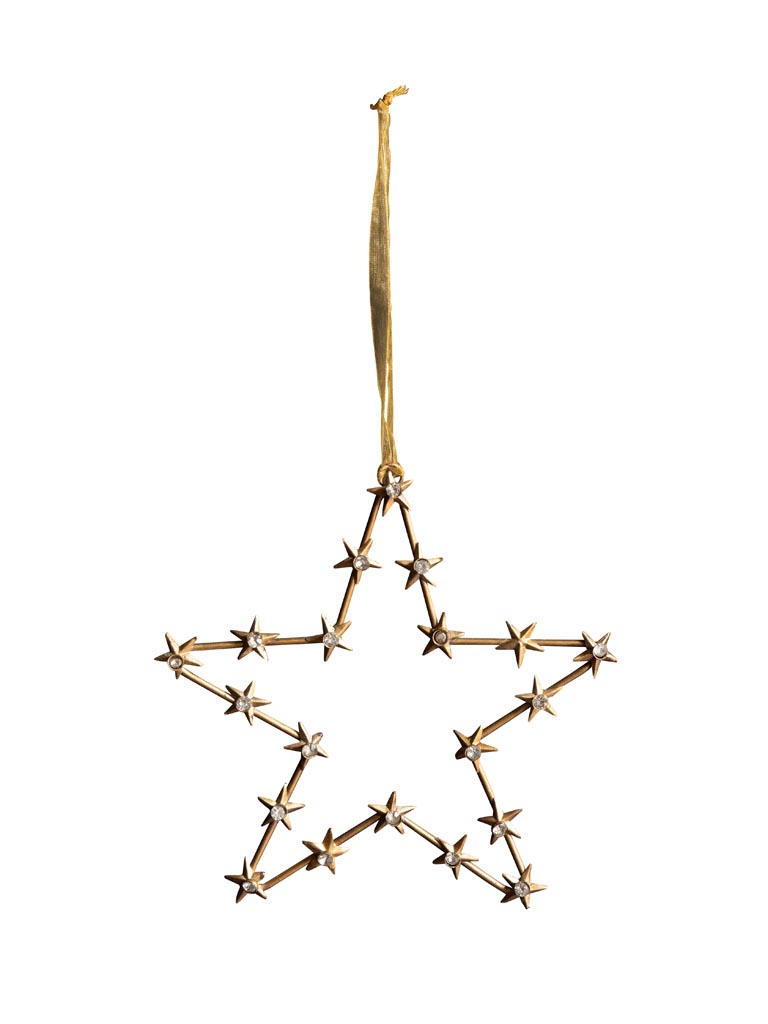 Hanging golden starry star - 2